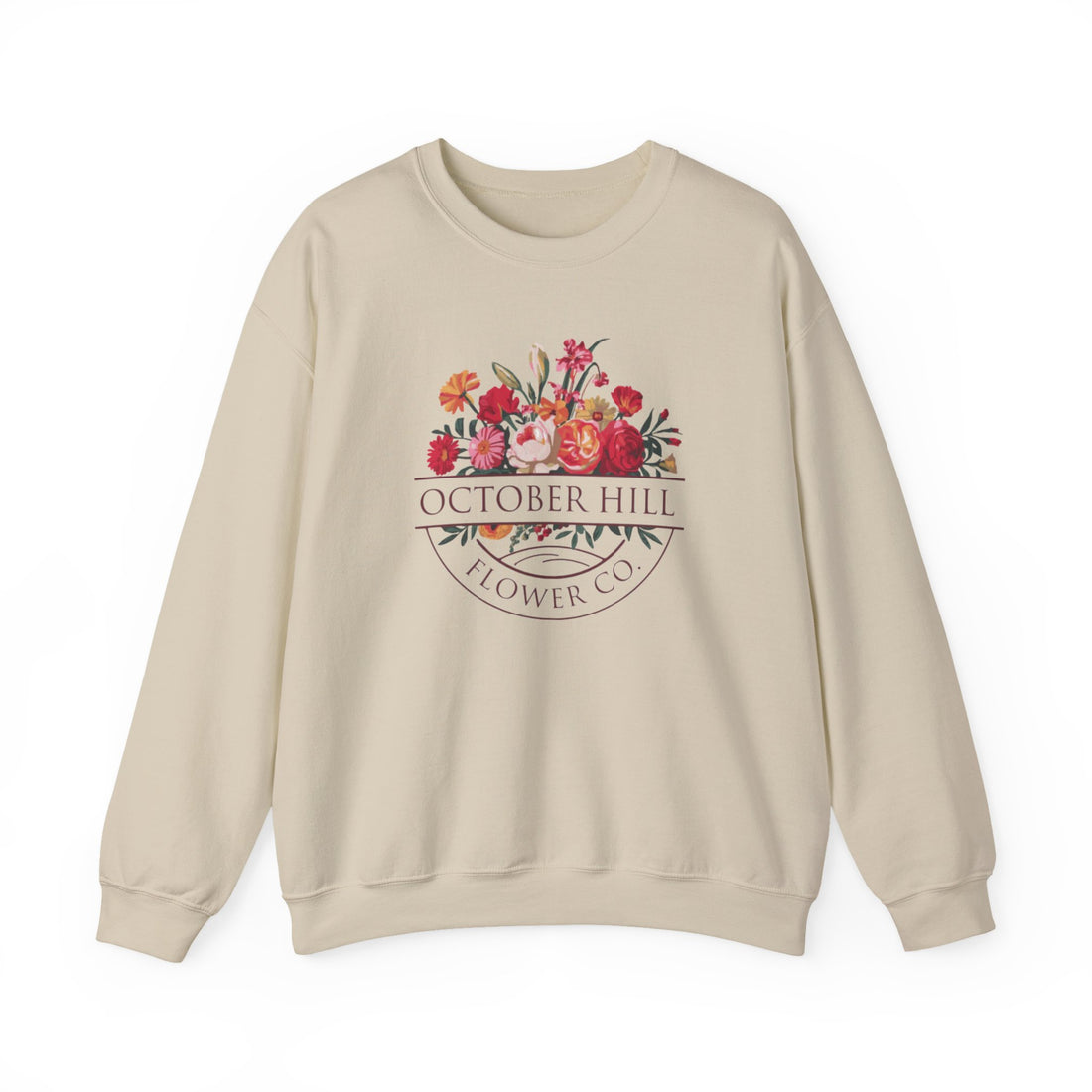 Crewneck Sweatshirt — October Hill Flower Co. Floral Logo Crew